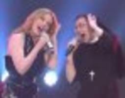 Sister Cristina Scuccia, Italian Singing Nun, Hits The Stage With Kylie Minogue For Rendition Of 'Can't Get You Out Of My Head'